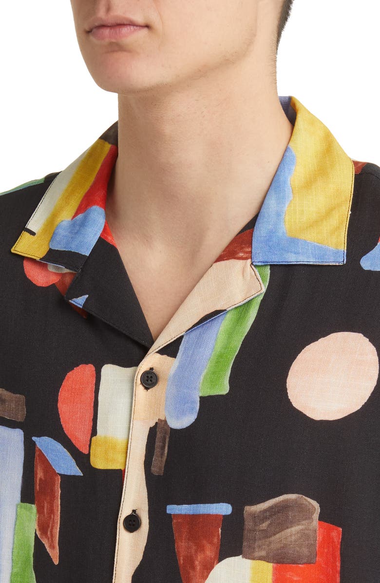 Wax London Didcot Pablo Short Sleeve Camp Shirt, Alternate, color, 