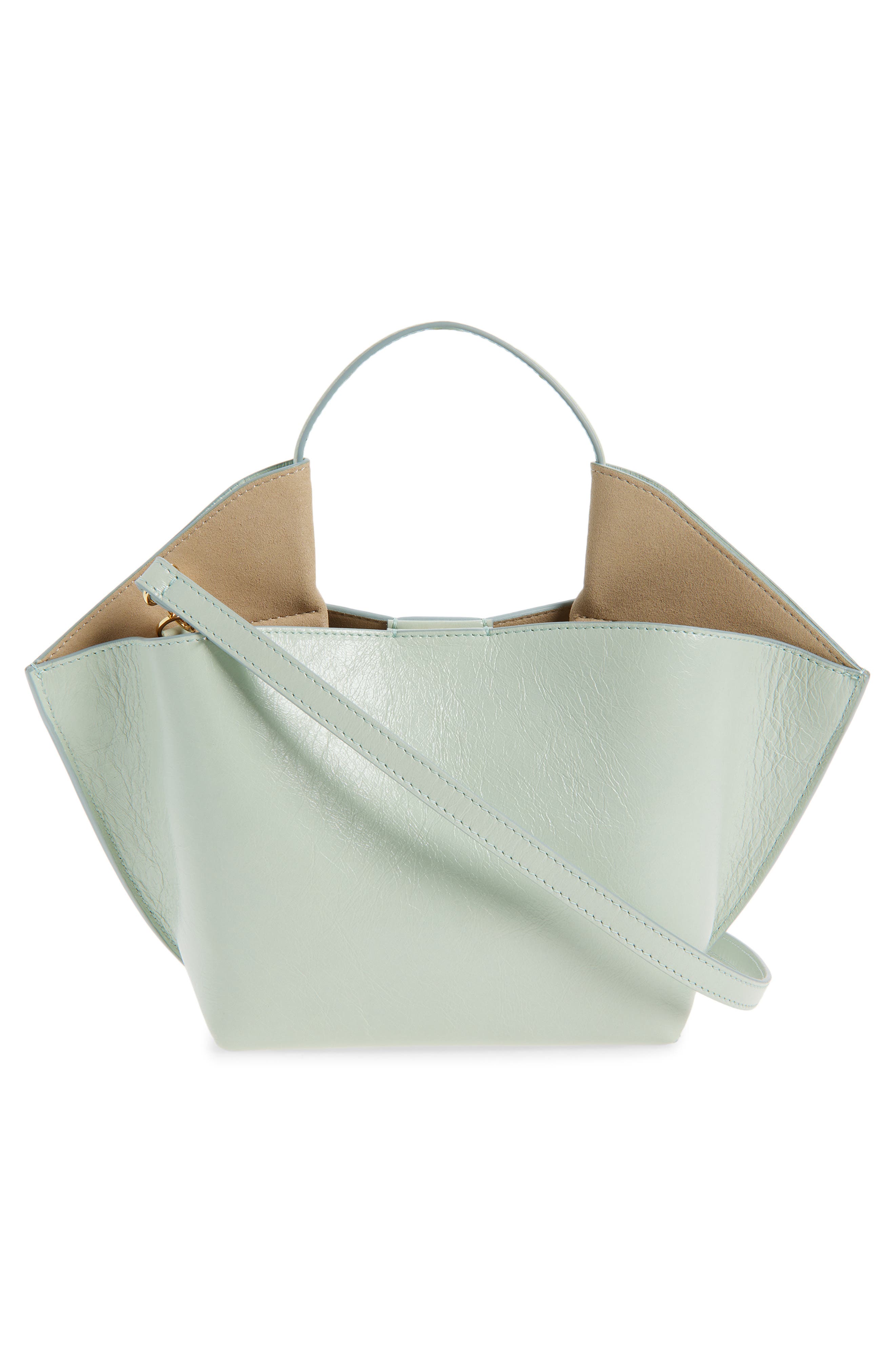 Ree Projects Mini Ann Leather Tote, Alternate, color, Ice Blue