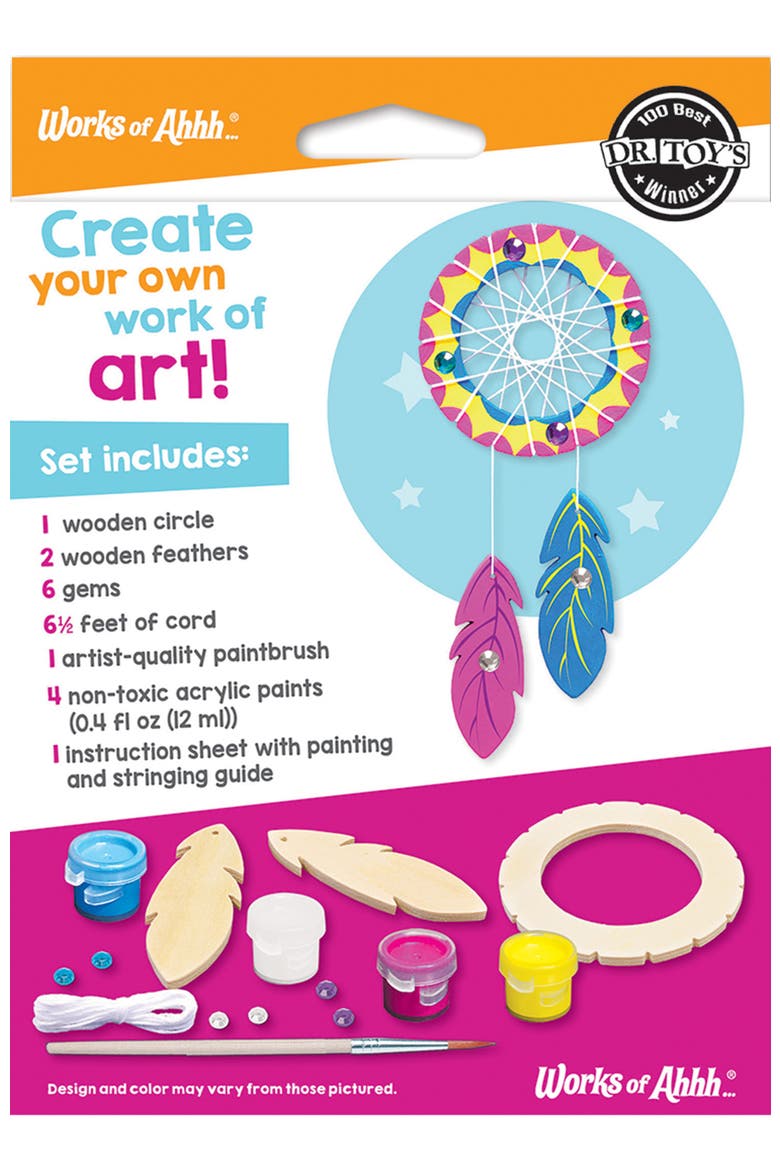 Dream Catcher Wood Craft & Paint Kit, Alternate, color, Multicolor