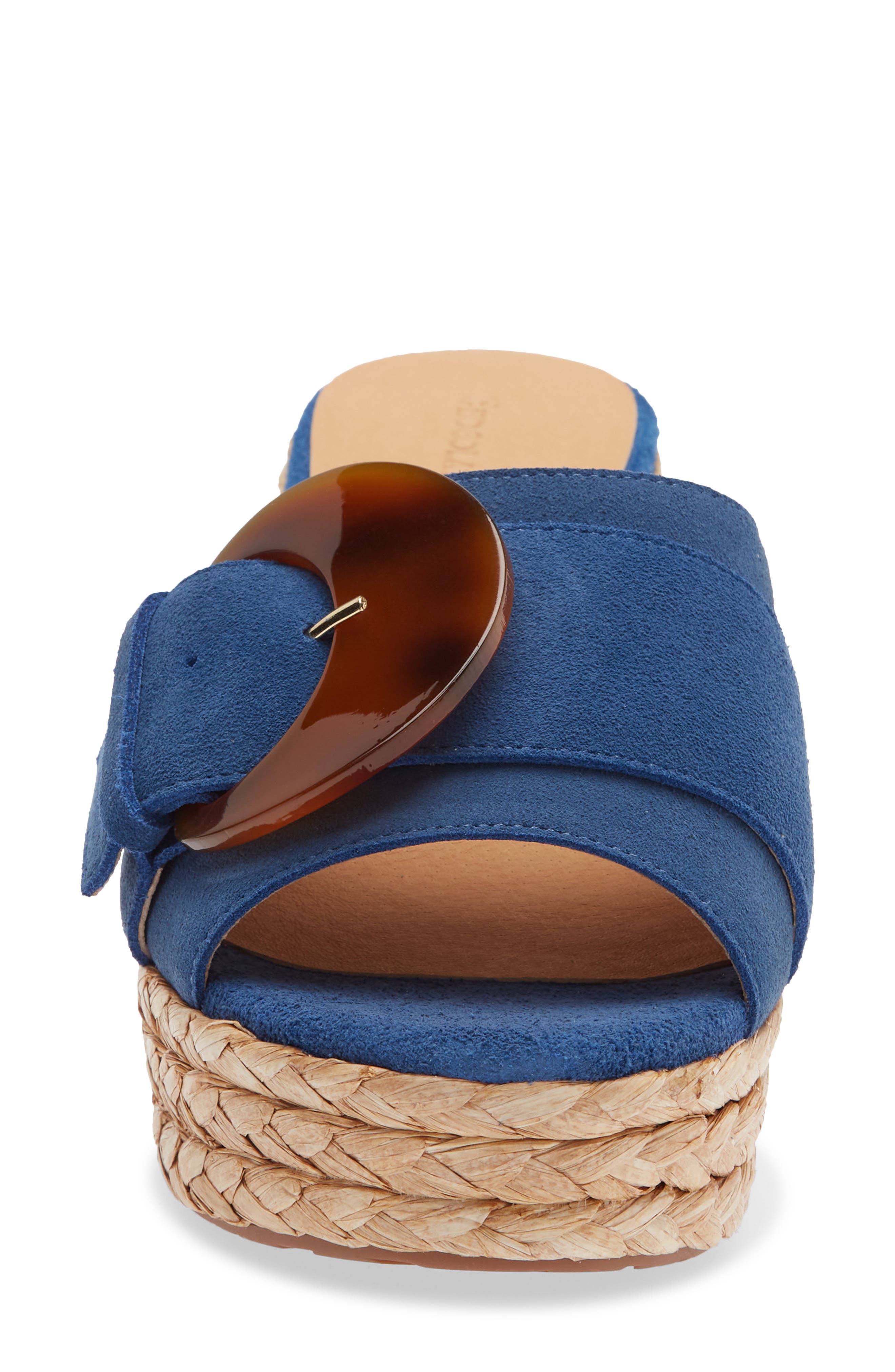 Garlyn Platform Sandal, Alternate, color, NAVY SUEDE