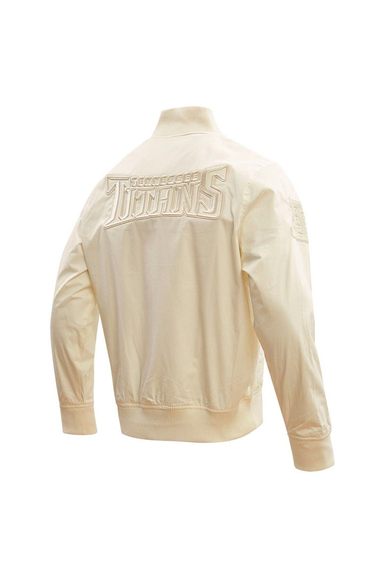 Men's Pro Standard Cream Tennessee Titans Neutral Full-Zip Jacket, Alternate, color, Cream