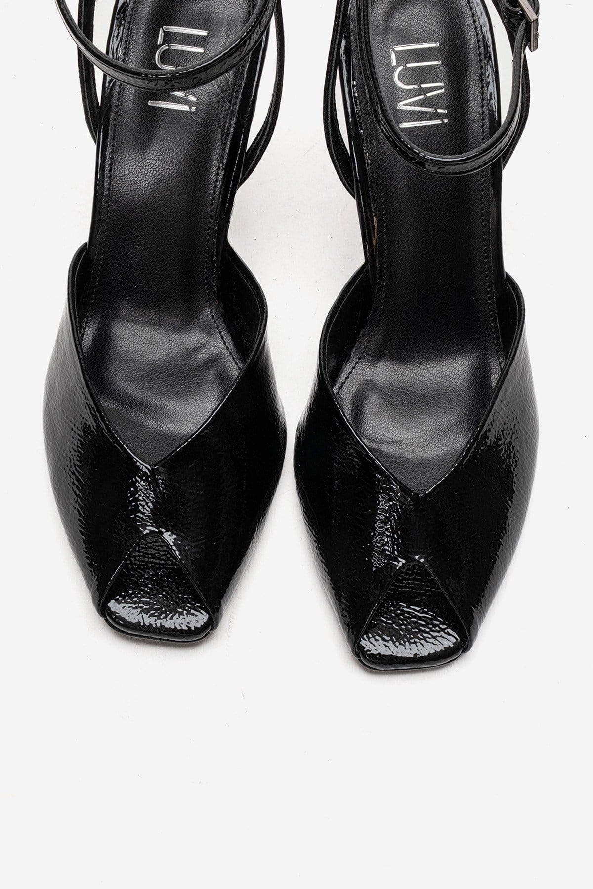 Prologue Shoes Slate Ankle Strap Stiletto Pump, Alternate, color, Black