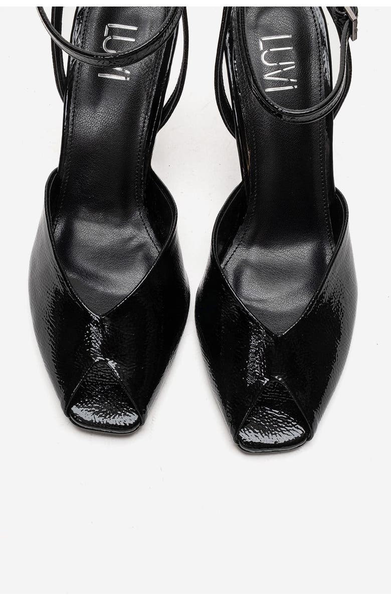 Prologue Shoes Slate Ankle Strap Stiletto Pump, Alternate, color, Black