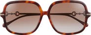 Gucci 58mm Square Sunglasses