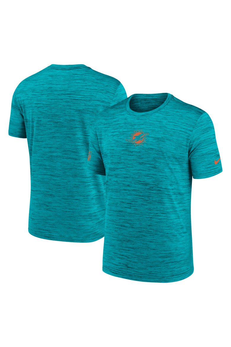 Men's Nike Aqua Miami Dolphins Big & Tall Sideline Velocity Performance T-Shirt, Main, color, Aqua