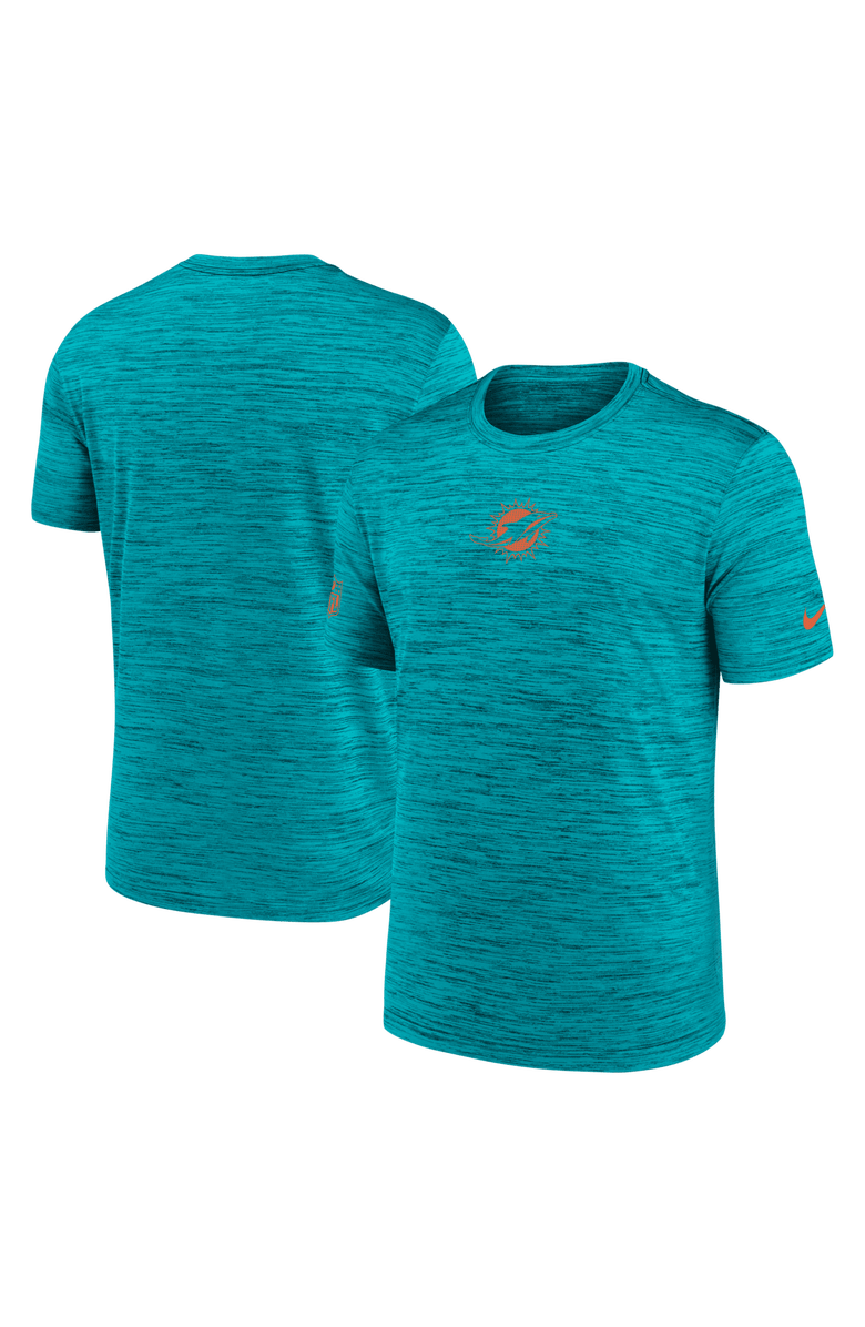 Nike Men's Nike Aqua Miami Dolphins Big & Tall Sideline Velocity Performance T-Shirt, Main, color, Aqua