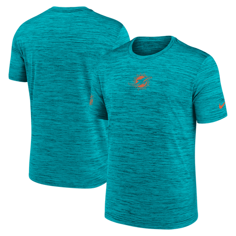 Men's Nike Aqua Miami Dolphins Big & Tall Sideline Velocity Performance T-Shirt