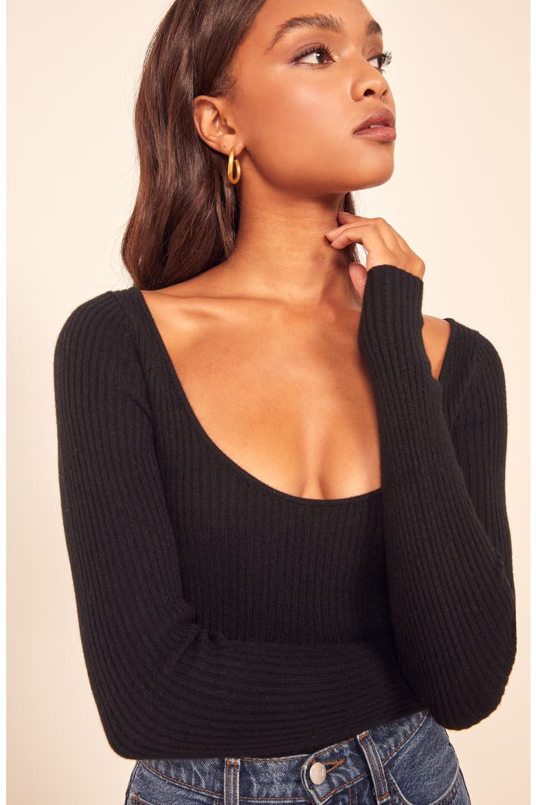 Mia Cashmere & Wool Sweater, Alternate, color, BLACK