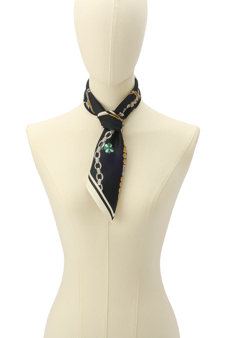 interlocked silk bandana, Alternate, color, BLAZER BLUE