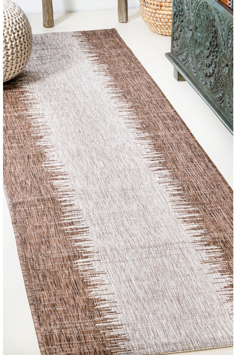 Tavira Modern Strie' Indoor/Outdoor Area Rug, Alternate, color, Brown/Beige