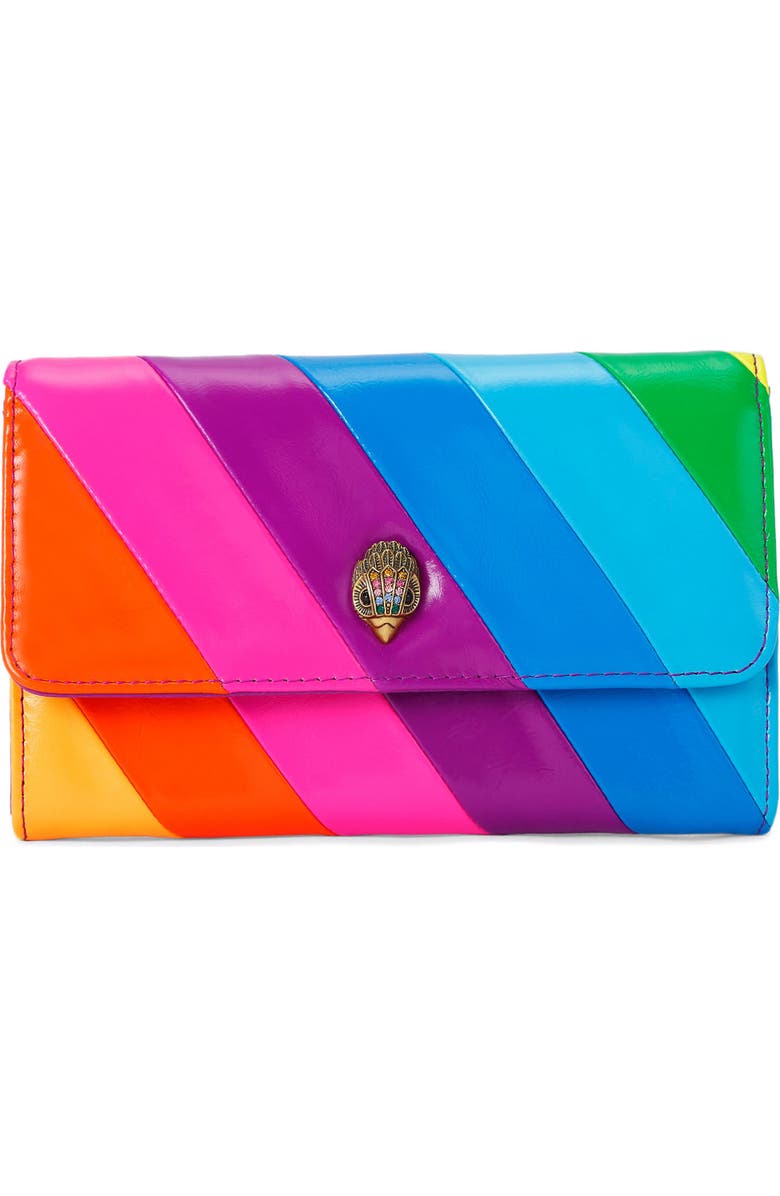 Kurt Geiger London Kensington Leather Wallet On a Chain, Main, color,