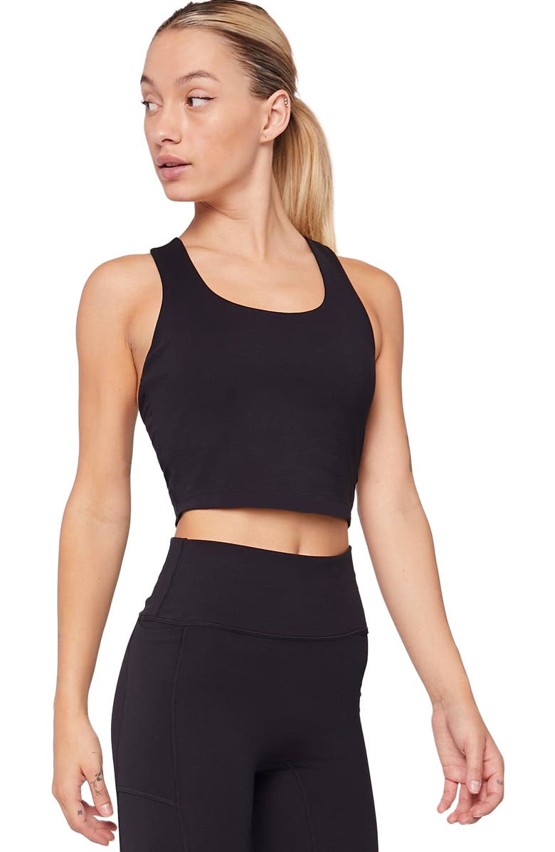 Rebody Active Juno Cloudlux Longline Bra, Alternate, color, Metropolis Black