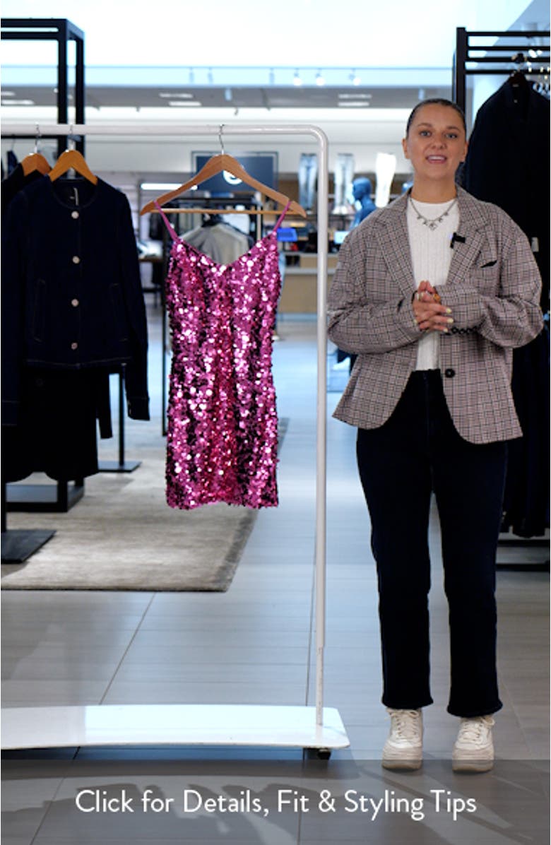 V-Neck Sequin Minidress, sales video thumbnail