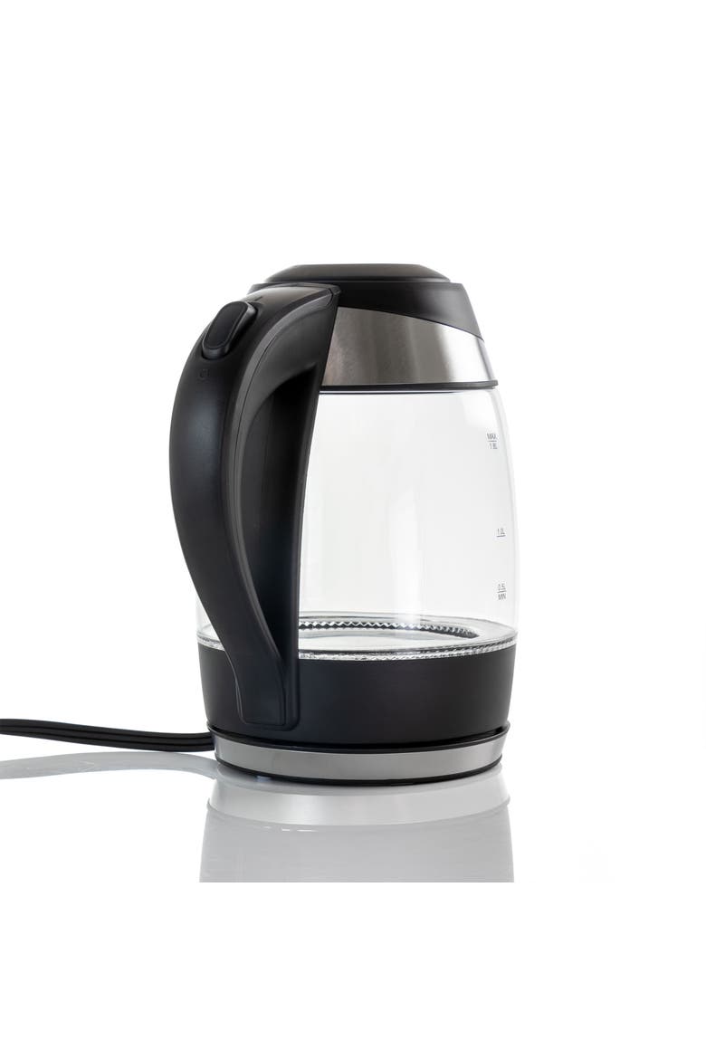 1.8Lt. Glass and Stainless Steel Electric Tea Kettle, Alternate, color, Grey