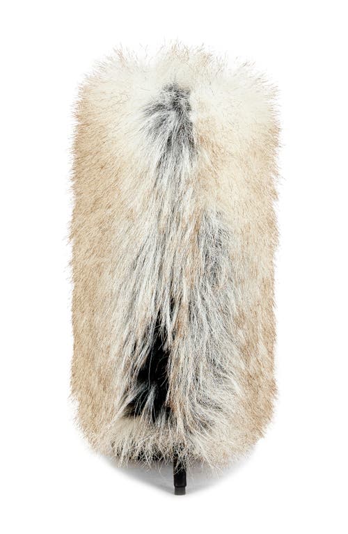 Azalea Wang Astrali Faux Fur Stiletto Bootie In Multi
