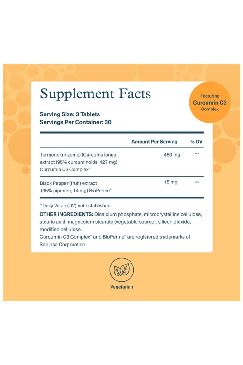 Turmeric 450mg Black Pepper Olive Leaf Joint Brain Support Supplement 90 Tablets, Alternate, color, None