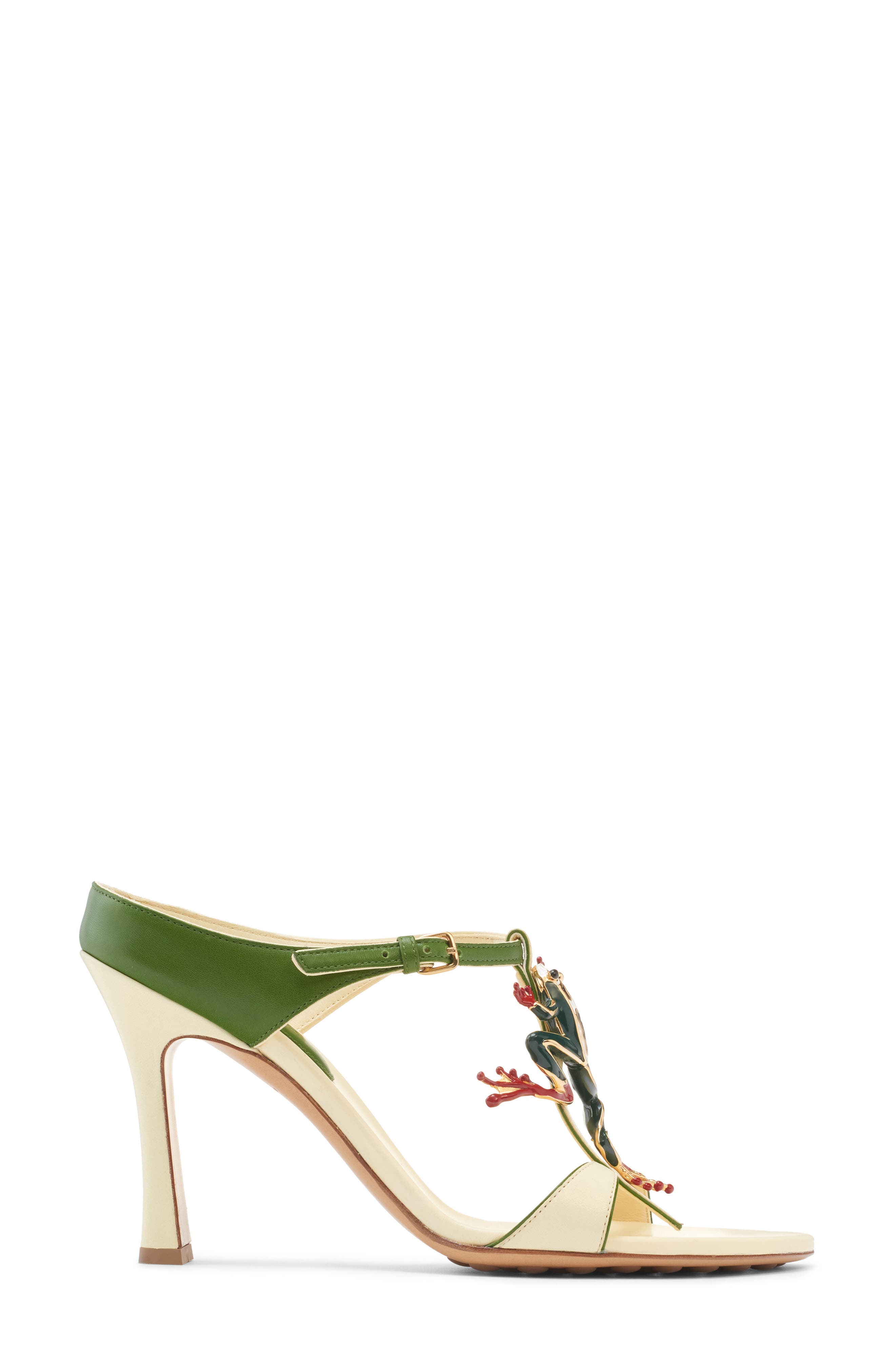 Bottega Veneta Mismatched Frog Strappy Sandal, Alternate, color, 
