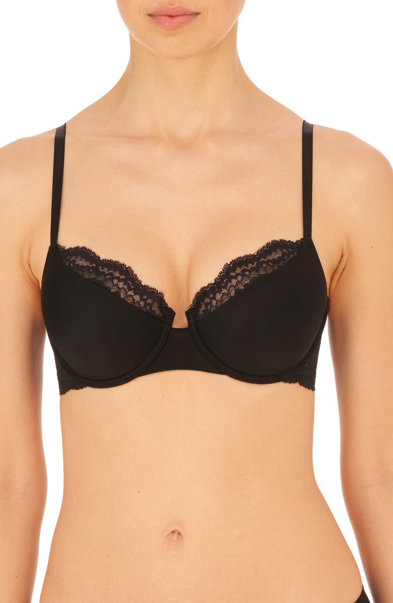 Natori Breakout Full Fit Contour Underwire Bra, Alternate, color, Black