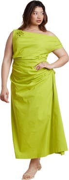 ELOQUII One Shoulder Maxi Dress