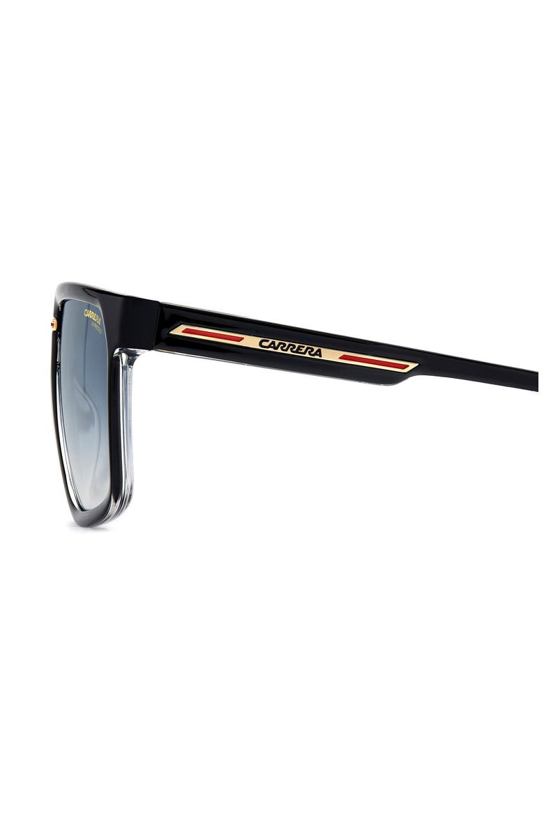 Victory C 60mm Square Flat Top Sunglasses, Alternate, color, BLACK CRYSTAL/ DK BLUE SF