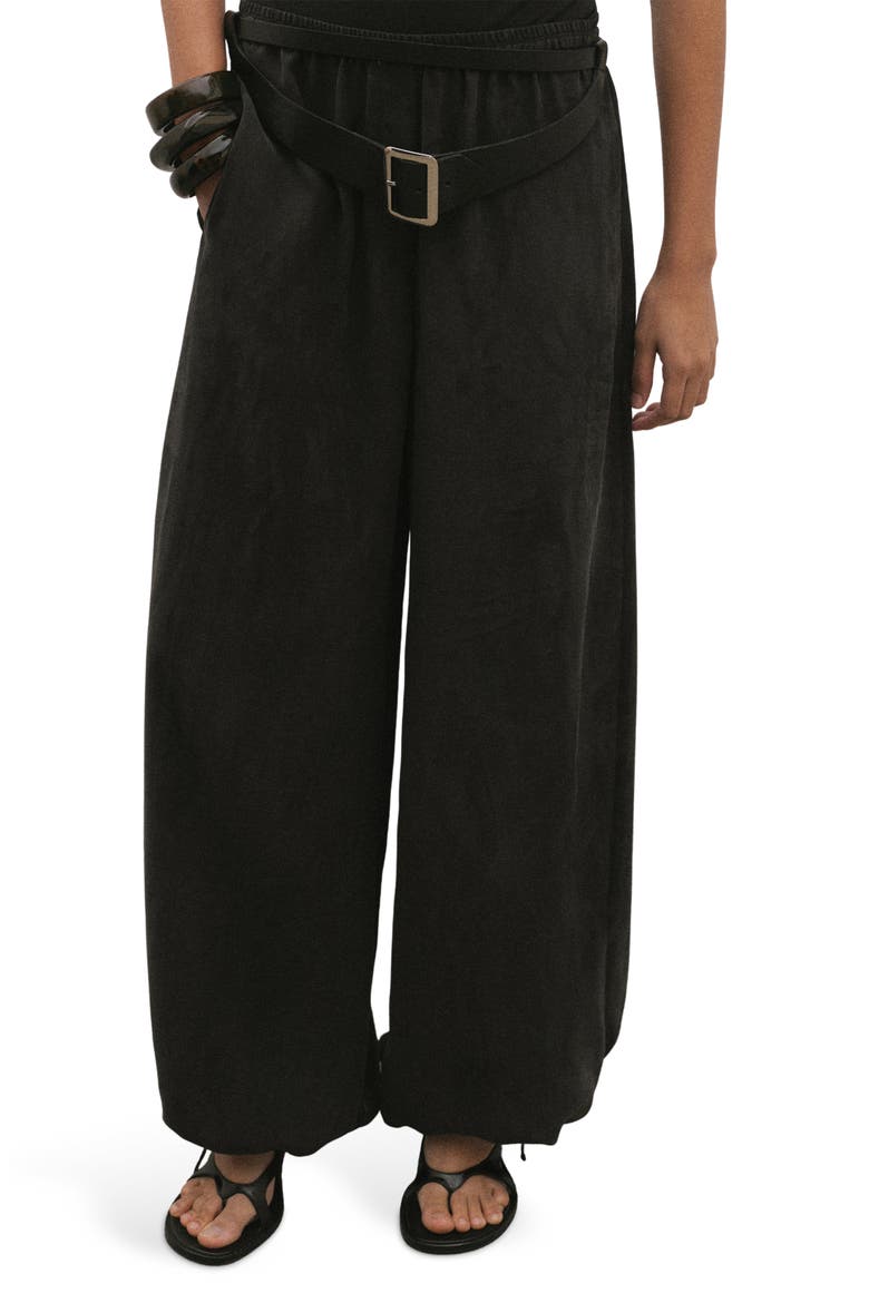 Elastic Waist Balloon Pants, Main, color, BLACK