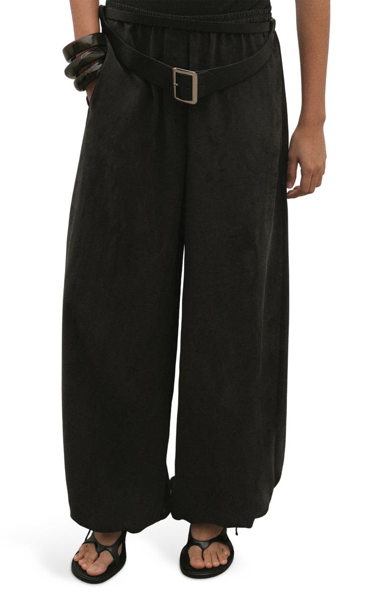 MANGO Elastic Waist Balloon Pants, Main, color, 