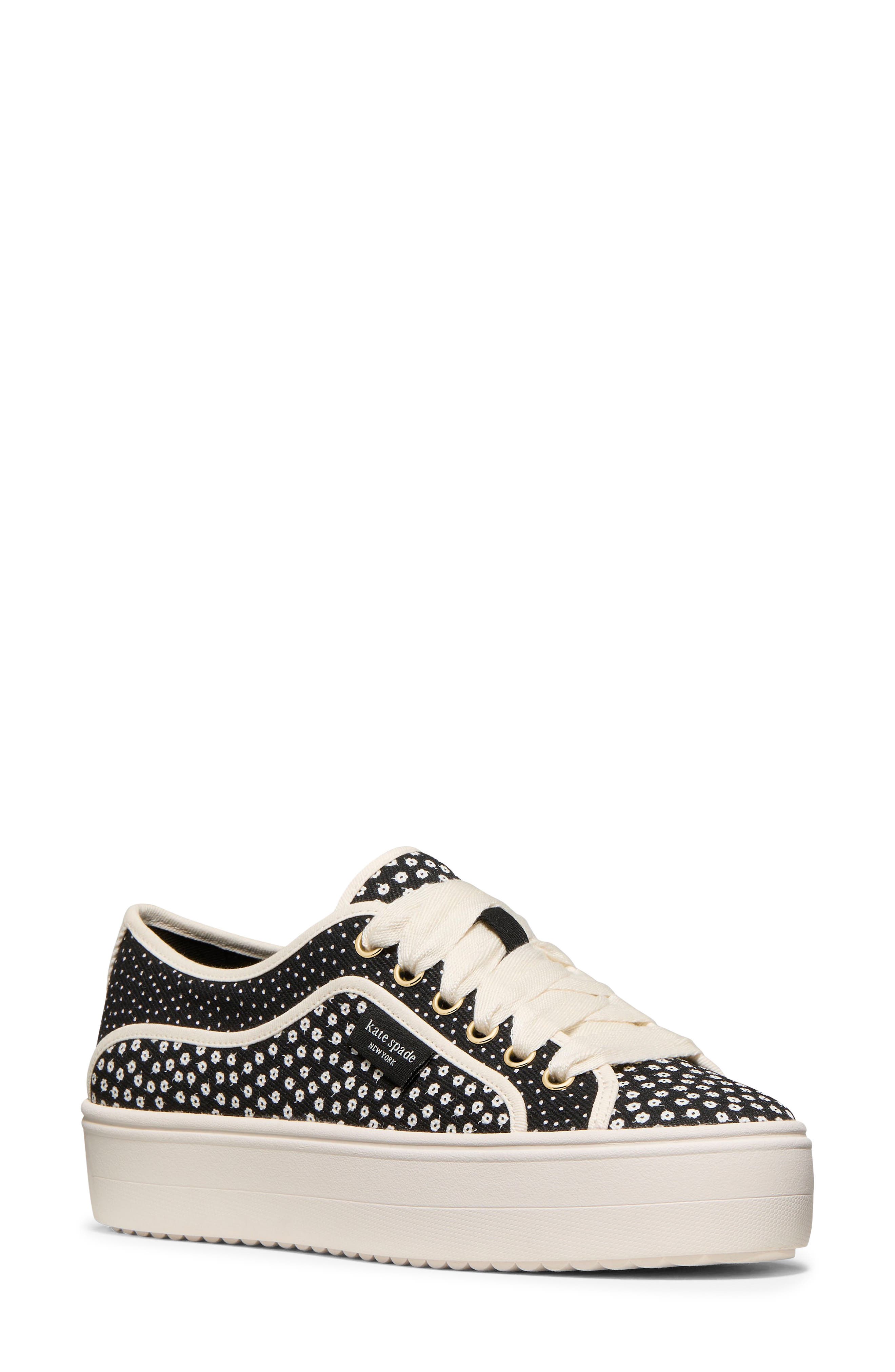 floral platform sneaker, Main, color, BLACK MULTI.
