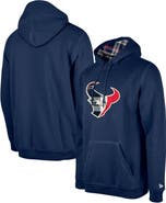 New Era Men's New Era Navy Houston Texans 3rd Down Plaid Pullover Hoodie