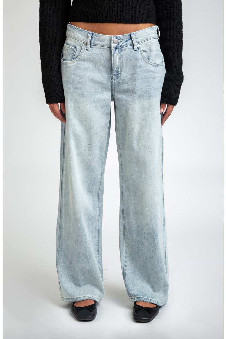 Low Rise Baggy Jeans, Main, color, BLUE/ BLACK ANTIQUE