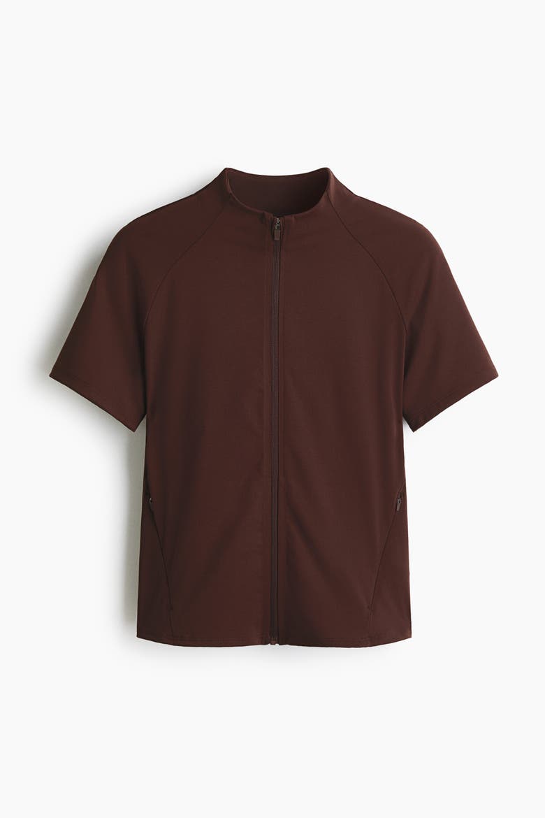 Short-sleeved Jacket With Sculptmove, Main, color, Warm brown