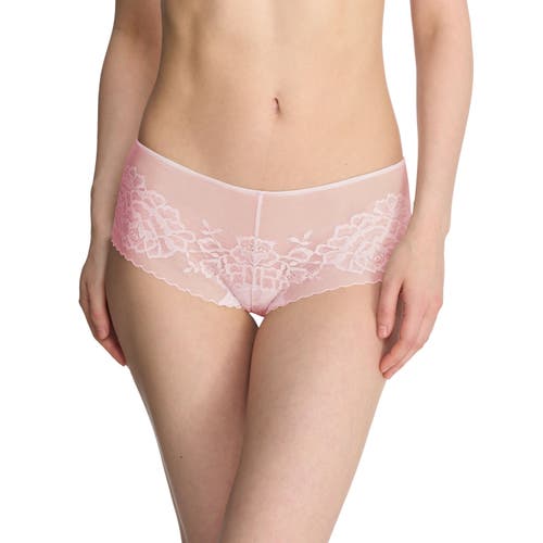 Natori Flora Lace Hipster Briefs In Perfect Pink