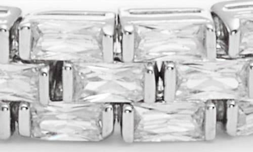 NORDSTROM NORDSTROM CUBIC ZIRCONIA BAGUETTE STRETCH BRACELET