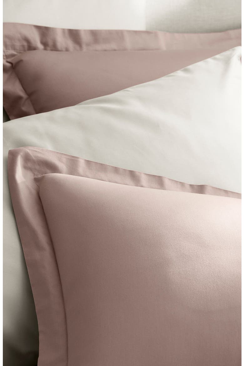 Signature Hemmed Duvet Set, Alternate, color, DUSTY ROSE