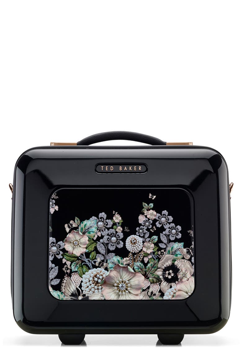 Gem Garden Vanity Case, Main, color, BLACK