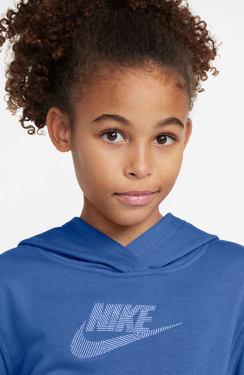Nike Kids' Cotton French Terry Hoodie, Alternate, color, Comet Blue/ Aluminum