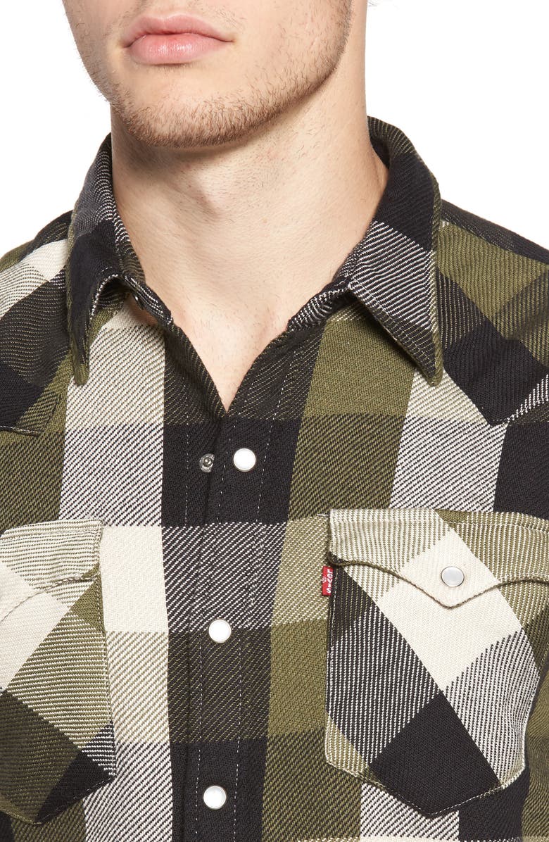 Levi's<sup>®</sup> 'Barstow' Denim Western Shirt, Alternate, color, 