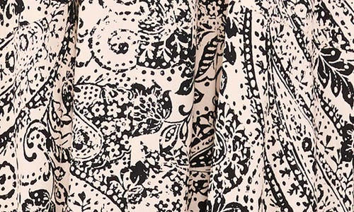 Vince Camuto Floral Paisley Tiered Maxi Dress In Gray