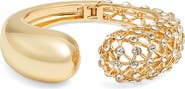 Open Edit Hinge Stone Cage Bracelet