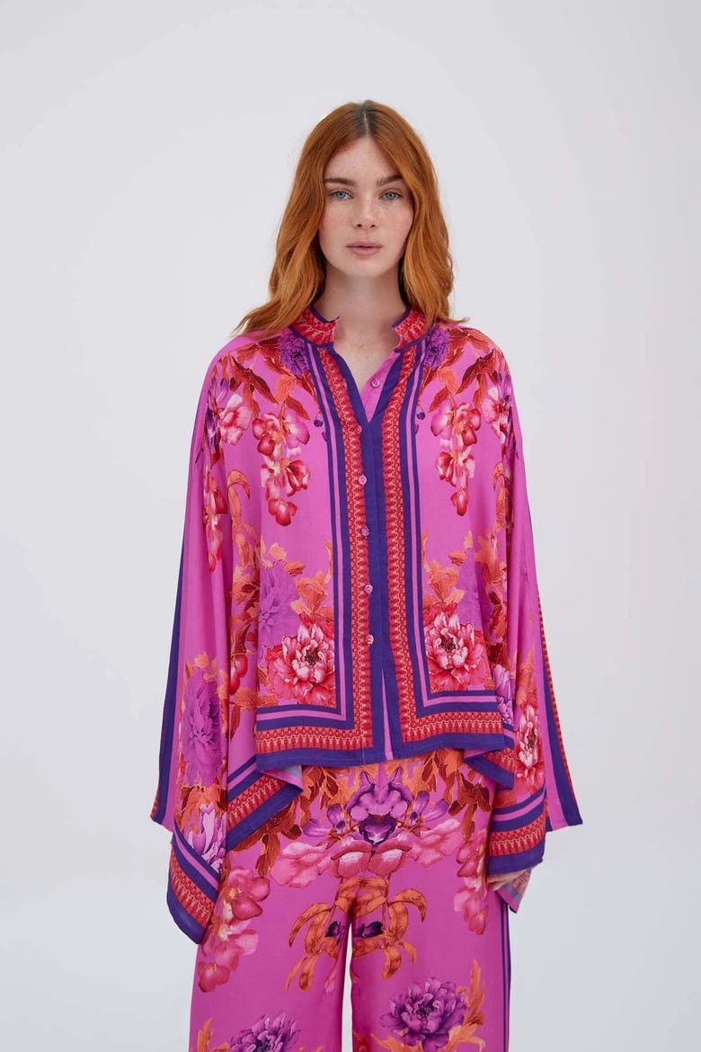 Alisa Pink Viscose Shirt, Alternate, color, Pink