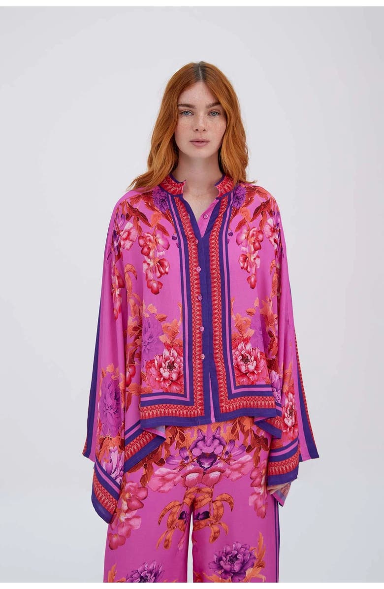 RAISHMA Alisa Pink Viscose Shirt, Alternate, color, Pink