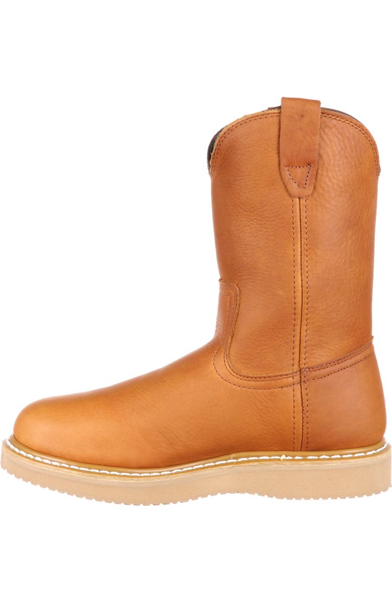 Georgia Boot Wedge Steel Toe Pull On Work Boot, Alternate, color, Barracuda Gold