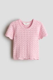 H&M Crochet-look Pointelle-knit Top