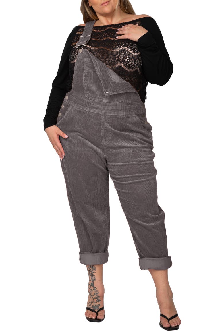 Corduroy Overalls, Main, color, CHARCOAL
