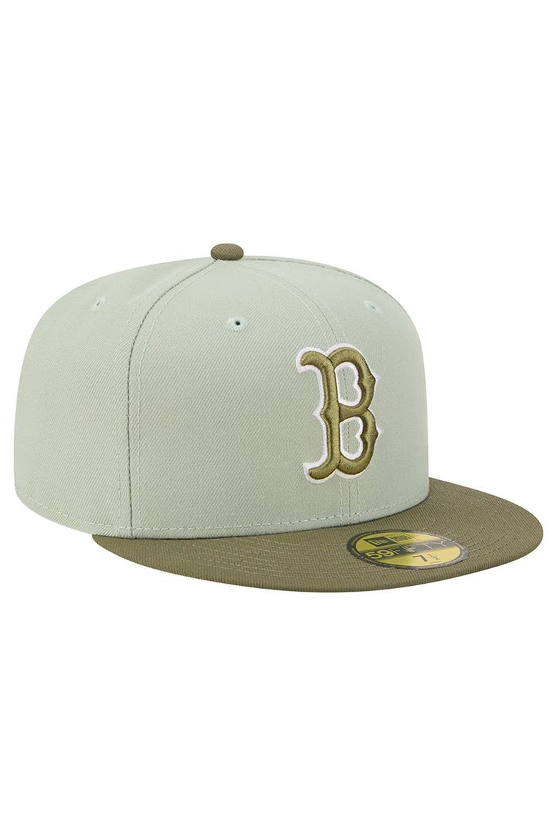 Men's New Era Green/Olive Boston Red Sox Color Pack 59FIFTY Fitted Hat, Alternate, color, Green