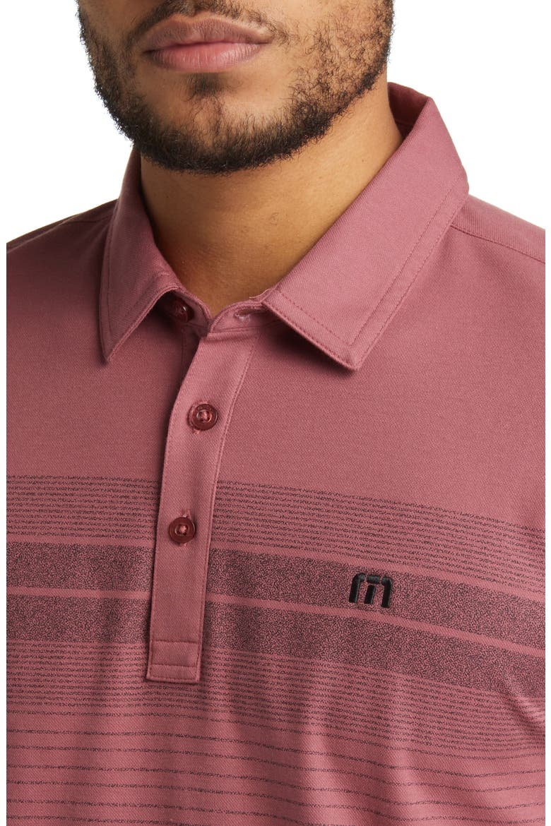 Unprecedented Stripe Polo, Alternate, color, ROAN ROUGE