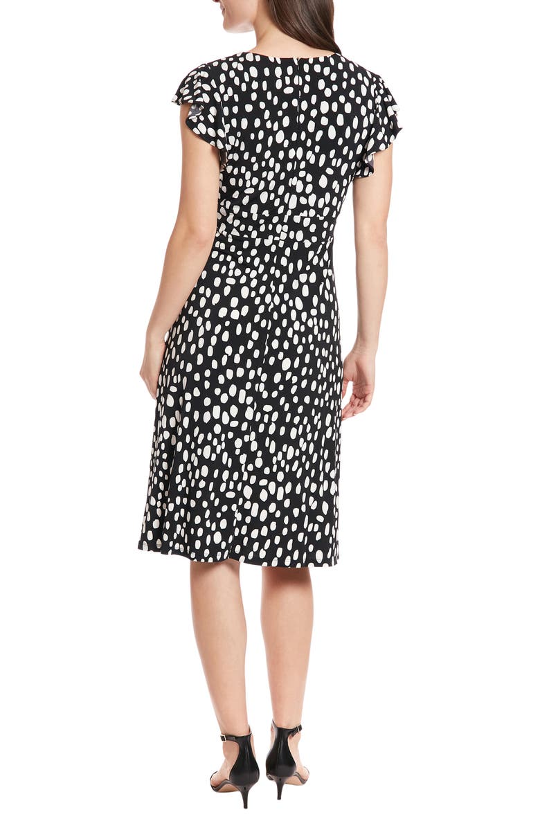 London Times Flutter Sleeve A-Line Midi Dress, Alternate, color,