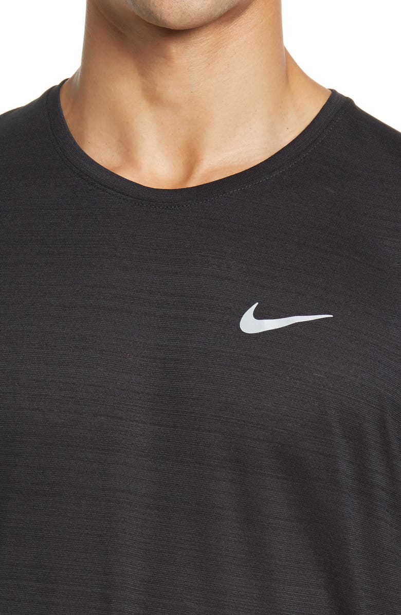 Nike Men's Dri-FIT Miler Reflective Running T-Shirt, Alternate, color, 