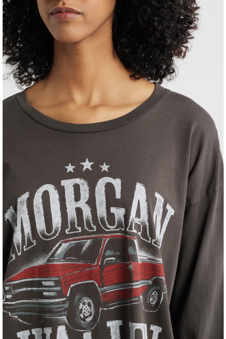 Morgan Wallen Ain't Comin' Back Long Sleeve Cotton Graphic T-Shirt, Alternate, color, WASHED BLACK