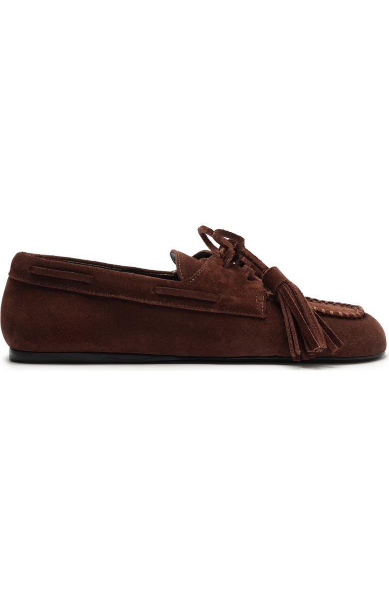 Schutz Kim Moccasin Loafer, Alternate, color, Chestnut Brown