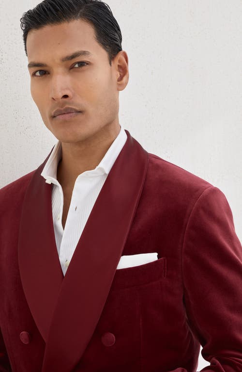 Brunello Cucinelli Uconstructed Blazer In Burgundy